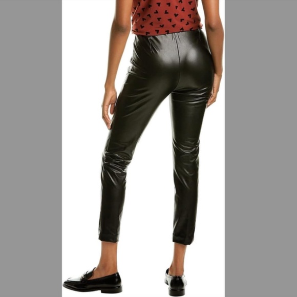 Anne Klein Women’s Faux Leather Leggings Stretch Elastic Waist Size Small - Picture 3 of 6